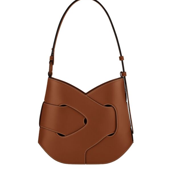 Polène Nodde Hobo in Cognac Nodde Hobo in Cognac - Shoulder & Crossbody Bags - Parisian Luxury Leather Bag at Coveti