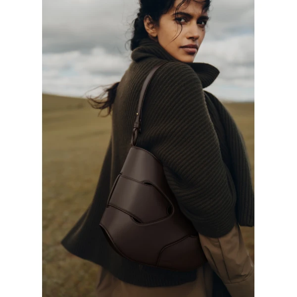 Polene Nodde Hobo in Ebony Bag, view 3