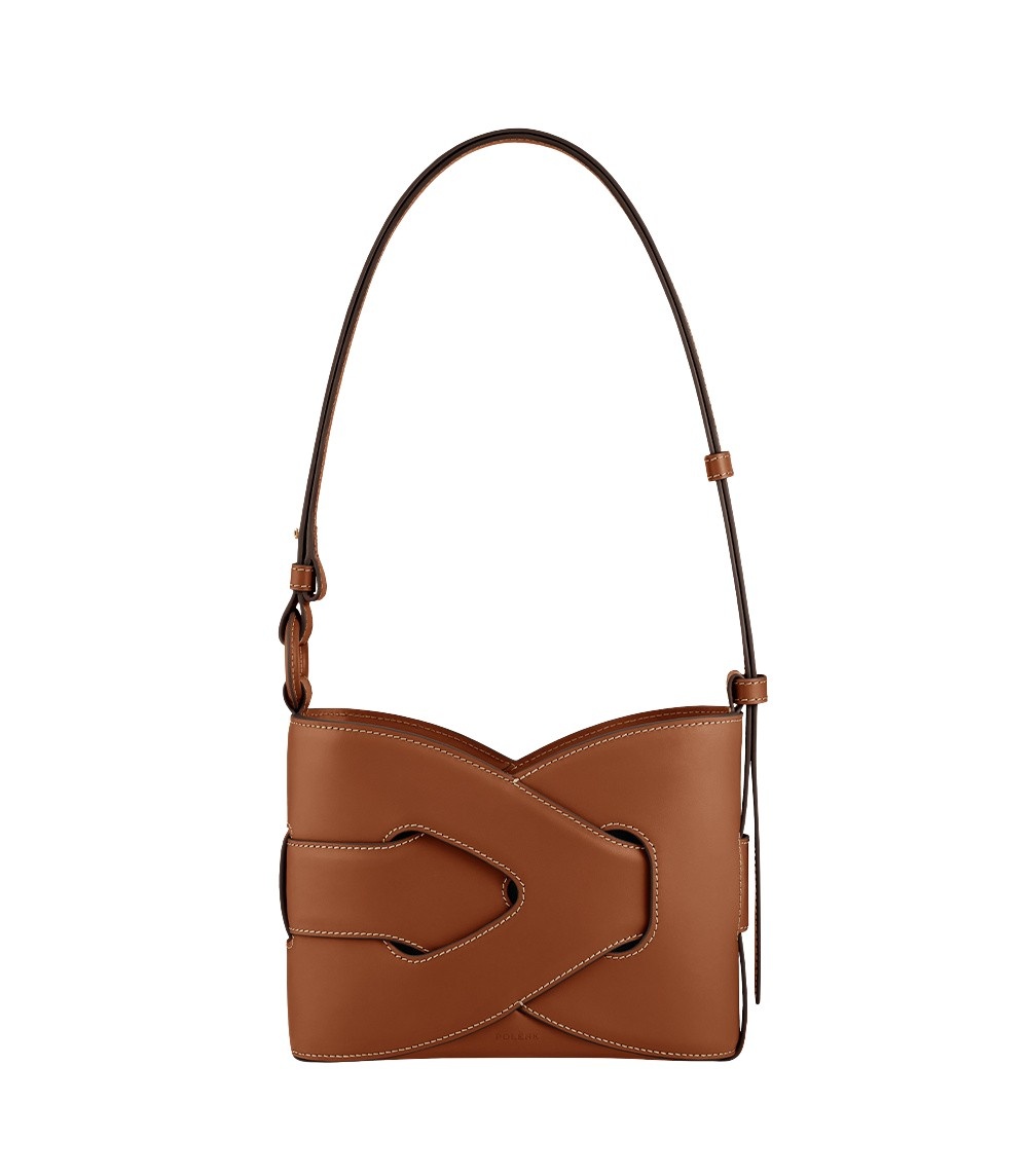 Polène Nodde in Cognac Nodde in Cognac - Shoulder & Crossbody Bags - Parisian Luxury Leather Bag at Coveti
