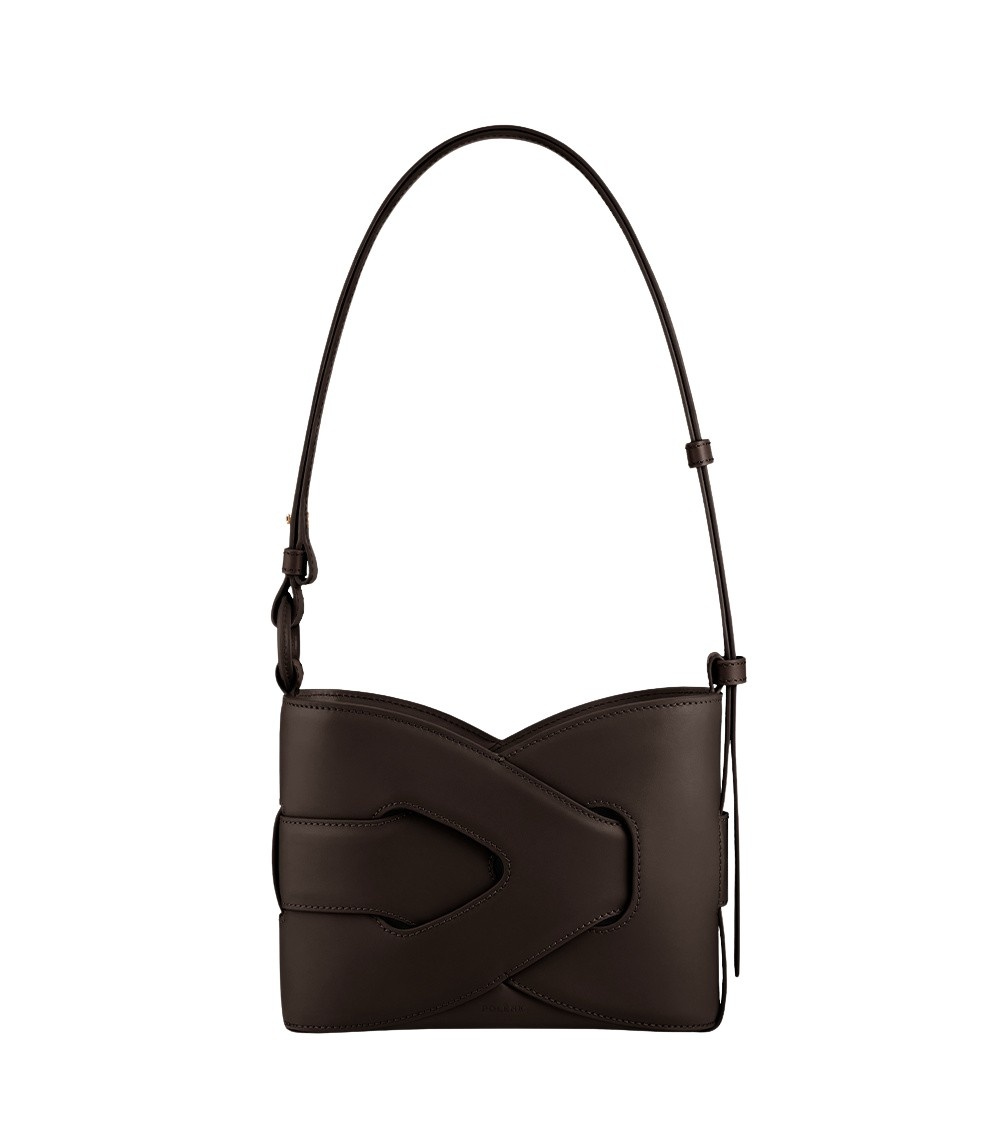 Polène Nodde in Ebony Nodde in Ebony - Shoulder & Crossbody Bags - Parisian Luxury Leather Bag at Coveti