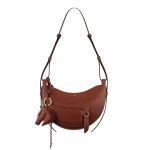 Polène Numéro Dix Galop in Cognac Numéro Dix Galop in Cognac - Shoulder & Crossbody Bags - Parisian Luxury Leather Bag at Coveti