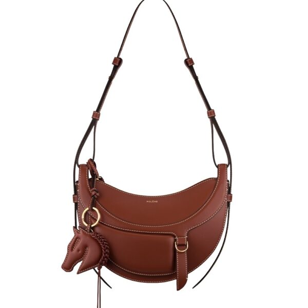 Polène Numéro Dix Galop in Cognac Numéro Dix Galop in Cognac - Shoulder & Crossbody Bags - Parisian Luxury Leather Bag at Coveti