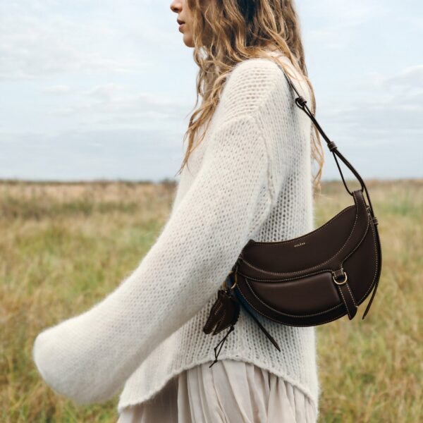 Polène Numéro Dix Galop in Ebony Numéro Dix Galop in Ebony - Shoulder & Crossbody Bags - Parisian Luxury Leather Bag at Coveti