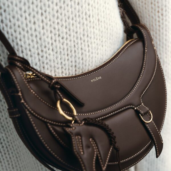Polène Numéro Dix Galop in Ebony Numéro Dix Galop in Ebony - Shoulder & Crossbody Bags - Parisian Luxury Leather Bag at Coveti