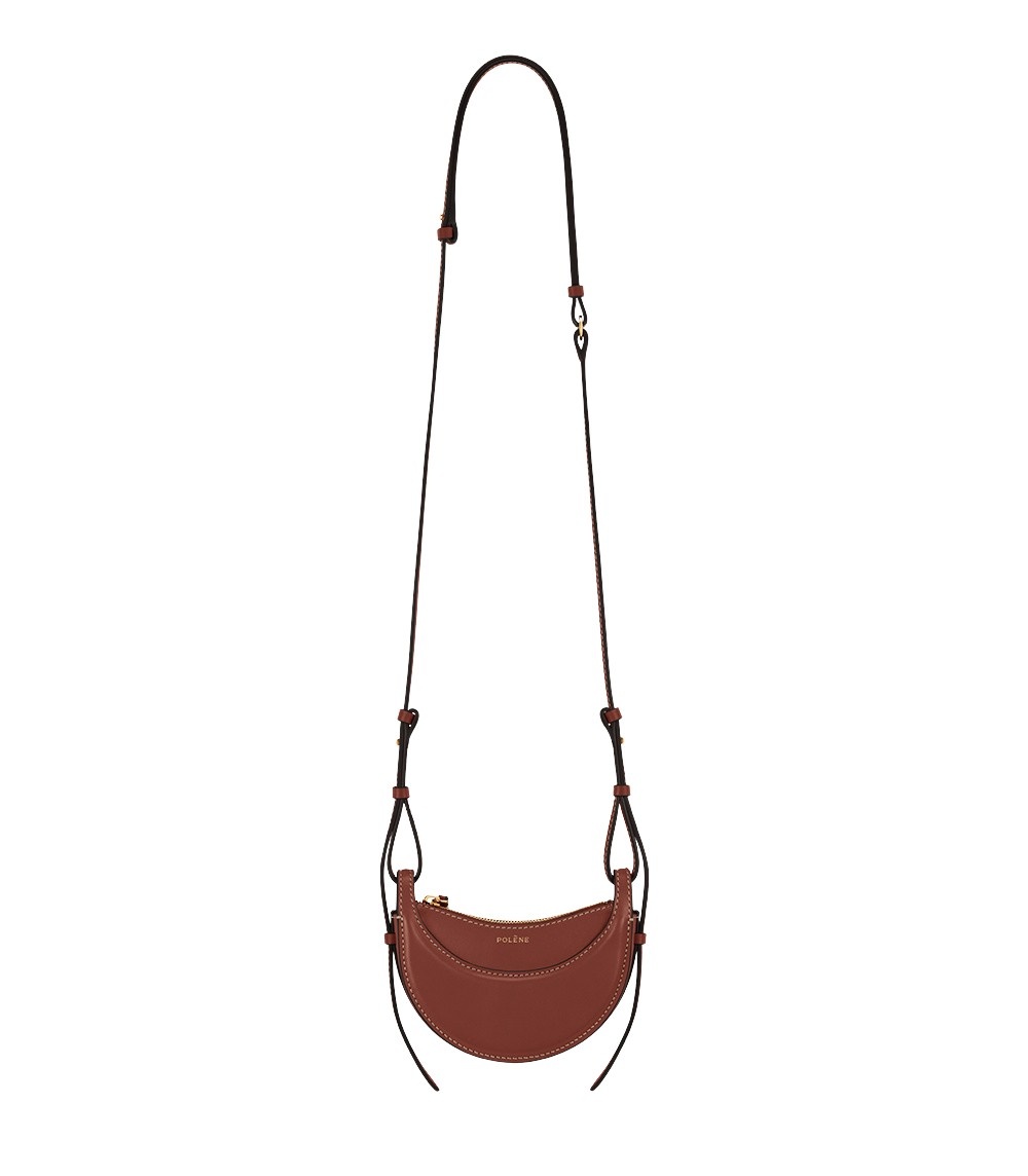 Polène Numéro Dix Micro in Cognac Numéro Dix Micro in Cognac - Mini Bags - Parisian Luxury Leather Bag at Coveti
