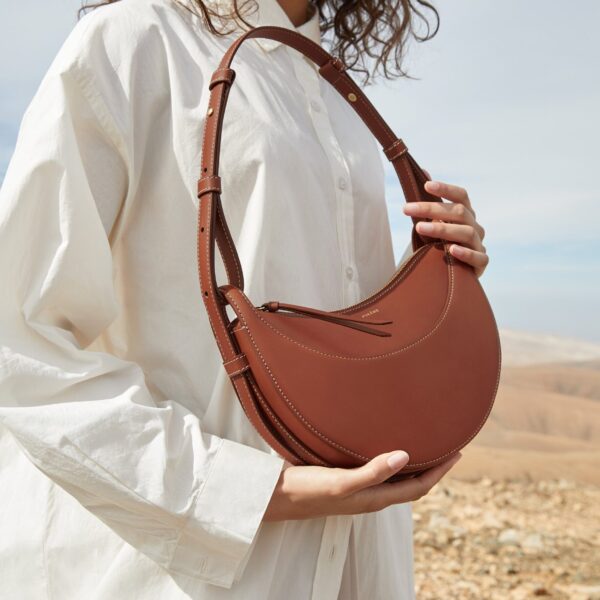 Polène Numéro Dix in Cognac Numéro Dix in Cognac - Shoulder & Crossbody Bags - Parisian Luxury Leather Bag at Coveti