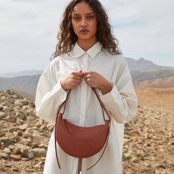 Polène Numéro Dix in Cognac Numéro Dix in Cognac - Shoulder & Crossbody Bags - Parisian Luxury Leather Bag at Coveti
