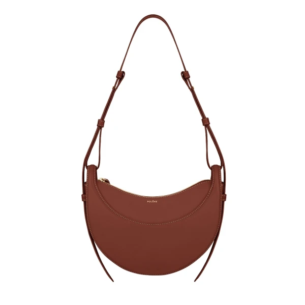 Polene Numéro Dix in Cognac Bag