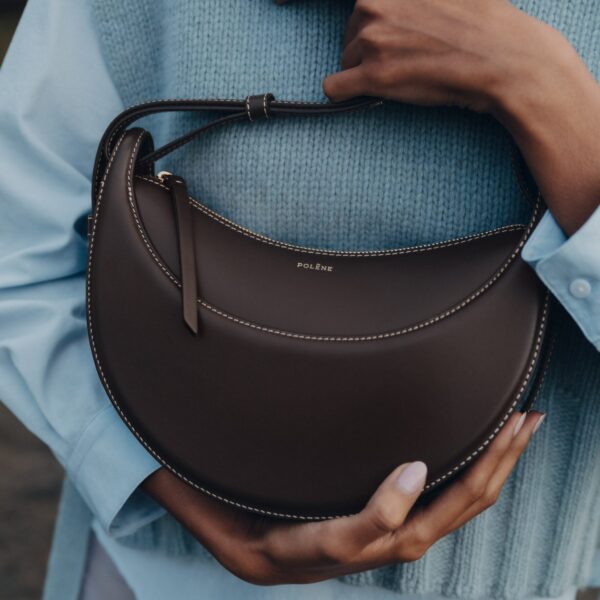 Polène Numéro Dix in Ebony Numéro Dix in Ebony - Shoulder & Crossbody Bags - Parisian Luxury Leather Bag at Coveti