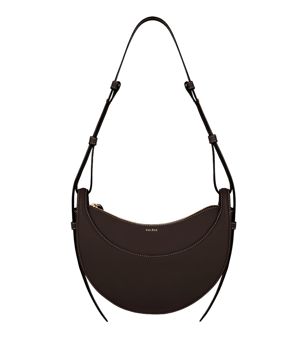 Polène Numéro Dix in Ebony Numéro Dix in Ebony - Shoulder & Crossbody Bags - Parisian Luxury Leather Bag at Coveti