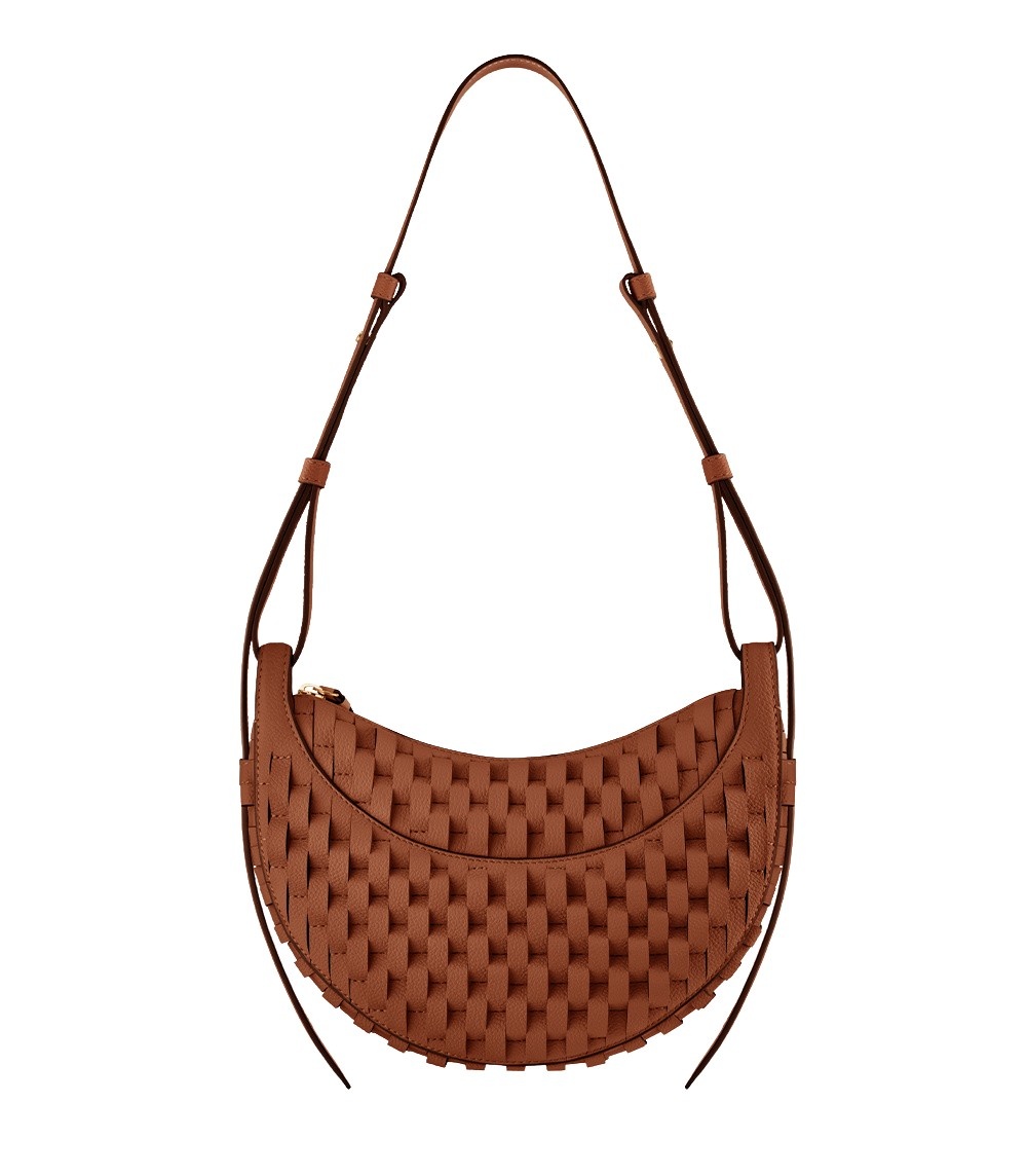 Polène Numéro Dix in Onda Cognac Numéro Dix in Onda Cognac - Shoulder & Crossbody Bags - Parisian Luxury Leather Bag at Coveti
