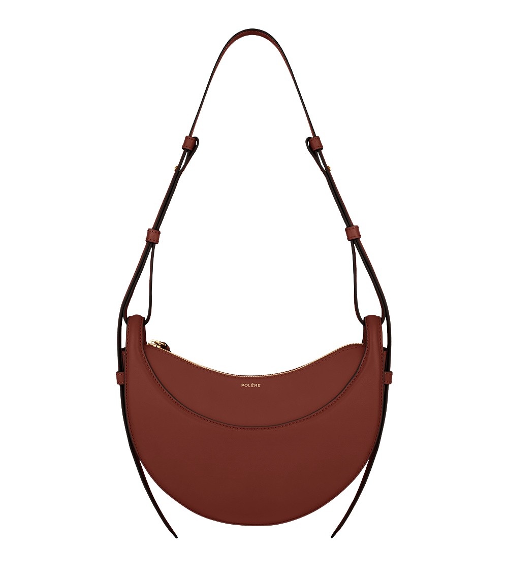 Polène Numéro Dix in Red Clay Numéro Dix in Red Clay - Shoulder & Crossbody Bags - Parisian Luxury Leather Bag at Coveti