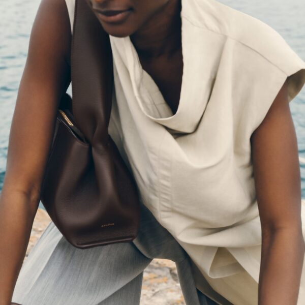 Polène Numéro Neuf East West in Ebony Numéro Neuf East West in Ebony - Shoulder & Crossbody Bags - Parisian Luxury Leather Bag at Coveti