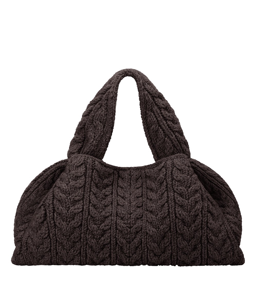 Polène Numéro Neuf Large in Ebony Numéro Neuf Large in Ebony - Shoulder & Crossbody Bags - Parisian Luxury Leather Bag at Coveti