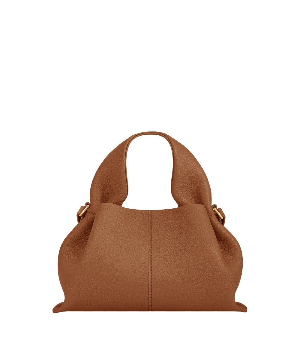 Polène Numéro Neuf Mini in Camel Numéro Neuf Mini in Camel - Mini Bags - Parisian Luxury Leather Bag at Coveti