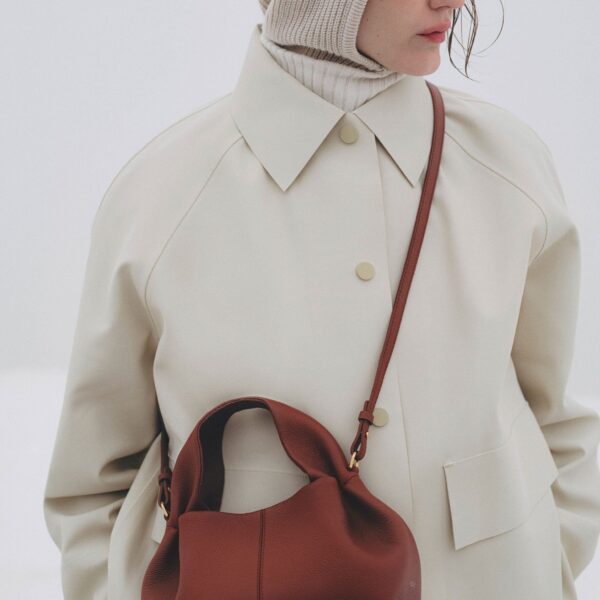 Polène Numéro Neuf Mini in Red Clay Numéro Neuf Mini in Red Clay - Mini Bags - Parisian Luxury Leather Bag at Coveti
