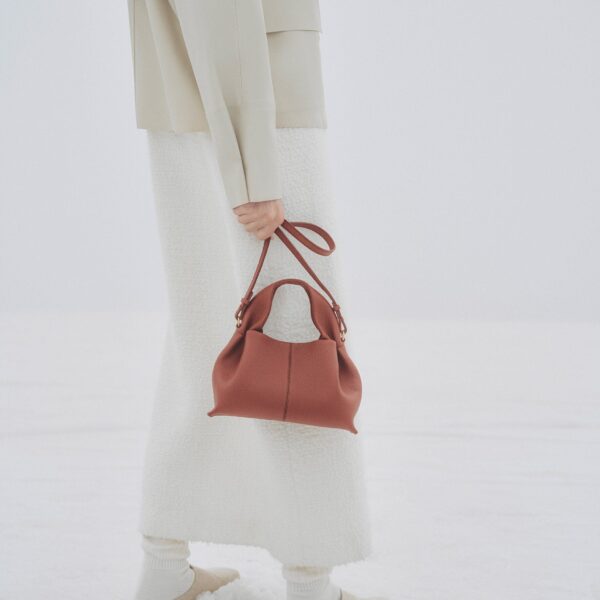 Polène Numéro Neuf Mini in Red Clay Numéro Neuf Mini in Red Clay - Mini Bags - Parisian Luxury Leather Bag at Coveti