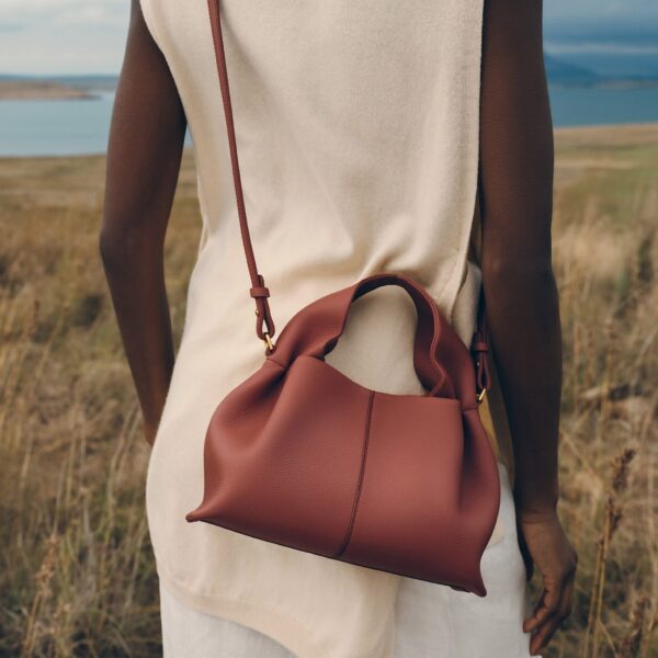 Polène Numéro Neuf Mini in Terracotta Numéro Neuf Mini in Terracotta - Mini Bags - Parisian Luxury Leather Bag at Coveti