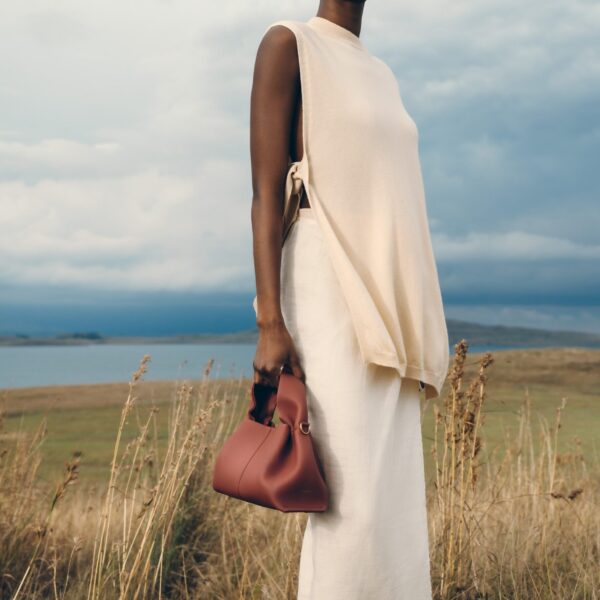 Polène Numéro Neuf Mini in Terracotta Numéro Neuf Mini in Terracotta - Mini Bags - Parisian Luxury Leather Bag at Coveti