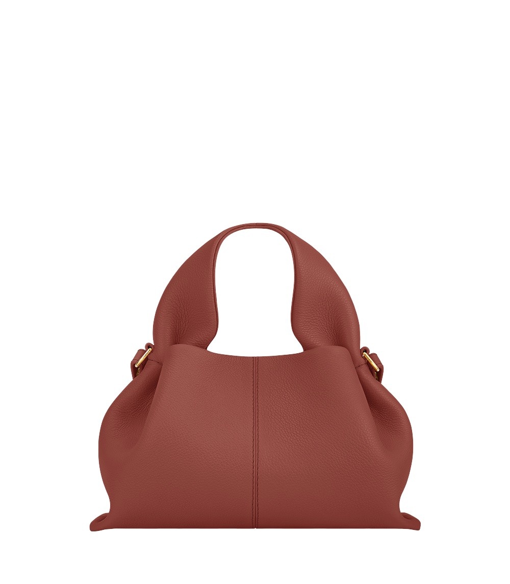 Polène Numéro Neuf Mini in Terracotta Numéro Neuf Mini in Terracotta - Mini Bags - Parisian Luxury Leather Bag at Coveti