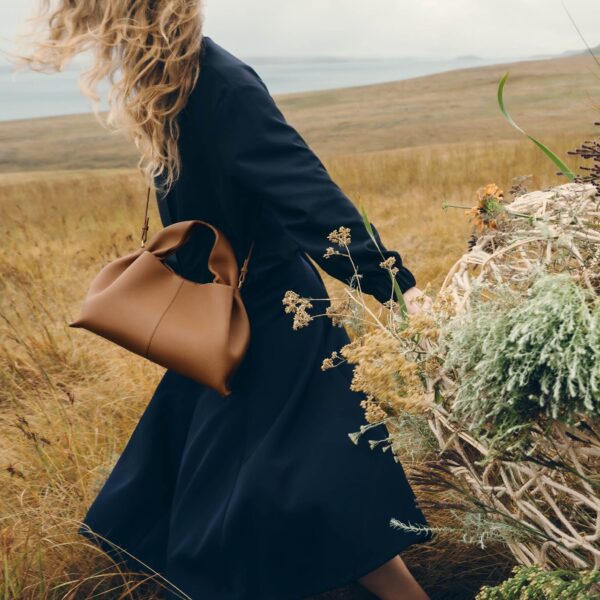 Polène Numéro Neuf in Camel Numéro Neuf in Camel - Shoulder & Crossbody Bags - Parisian Luxury Leather Bag at Coveti