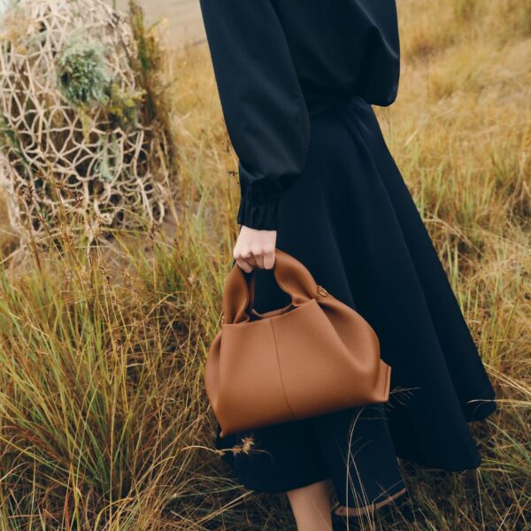 Polène Numéro Neuf in Camel Numéro Neuf in Camel - Shoulder & Crossbody Bags - Parisian Luxury Leather Bag at Coveti
