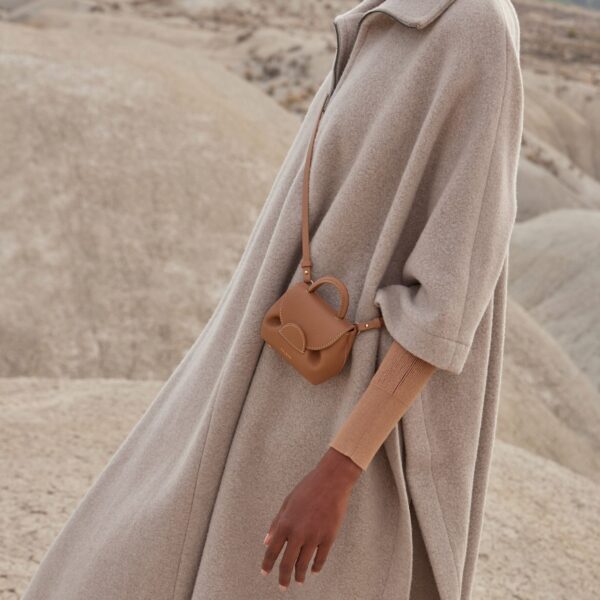 Polène Numéro Un Micro in Camel Numéro Un Micro in Camel - Mini Bags - Parisian Luxury Leather Bag at Coveti