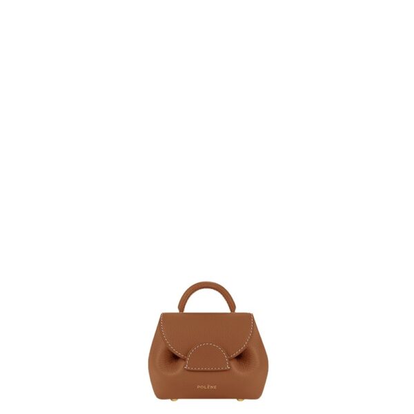 Polène Numéro Un Micro in Camel Numéro Un Micro in Camel - Mini Bags - Parisian Luxury Leather Bag at Coveti