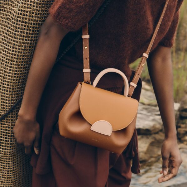 Polène Numéro Un Nano in Camel Numéro Un Nano in Camel - Mini Bags - Parisian Luxury Leather Bag at Coveti