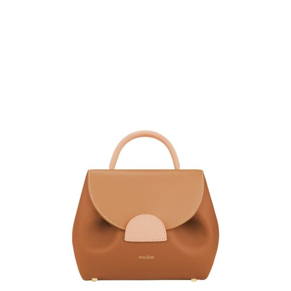 Polène Numéro Un Nano in Camel Numéro Un Nano in Camel - Mini Bags - Parisian Luxury Leather Bag at Coveti