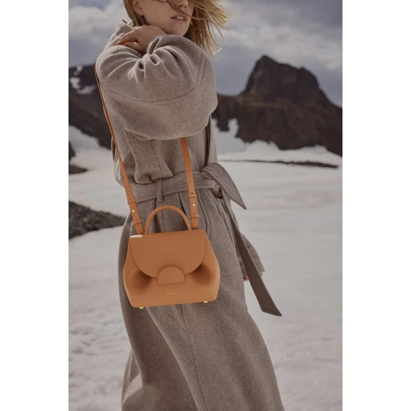 Polène Numéro Un Nano in Tan Numéro Un Nano in Tan - Mini Bags - Parisian Luxury Leather Bag at Coveti