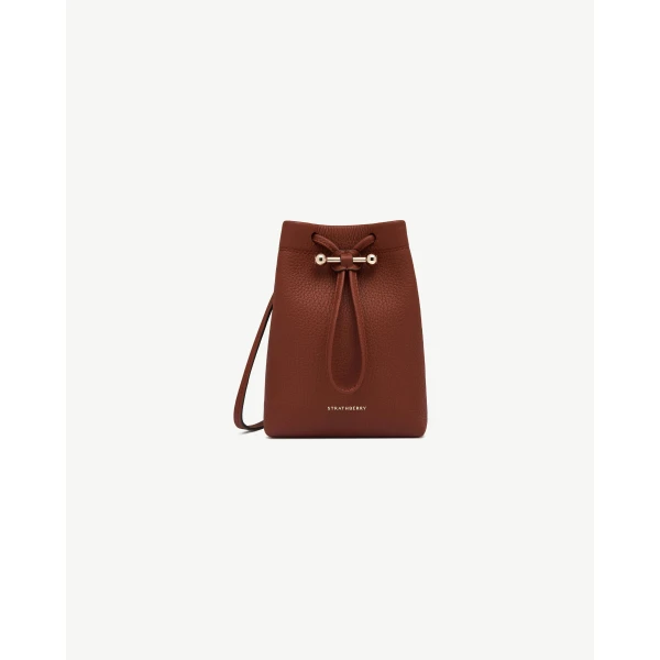 Strathberry Osette Midi Pouch in Walnut, view 2