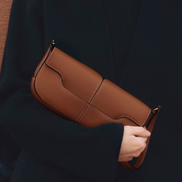 Polène Osmo in Cognac Osmo in Cognac - Shoulder & Crossbody Bags - Parisian Luxury Leather Bag at Coveti