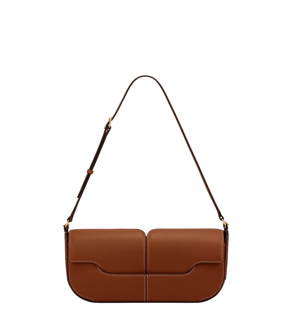 Polène Osmo in Cognac Osmo in Cognac - Shoulder & Crossbody Bags - Parisian Luxury Leather Bag at Coveti
