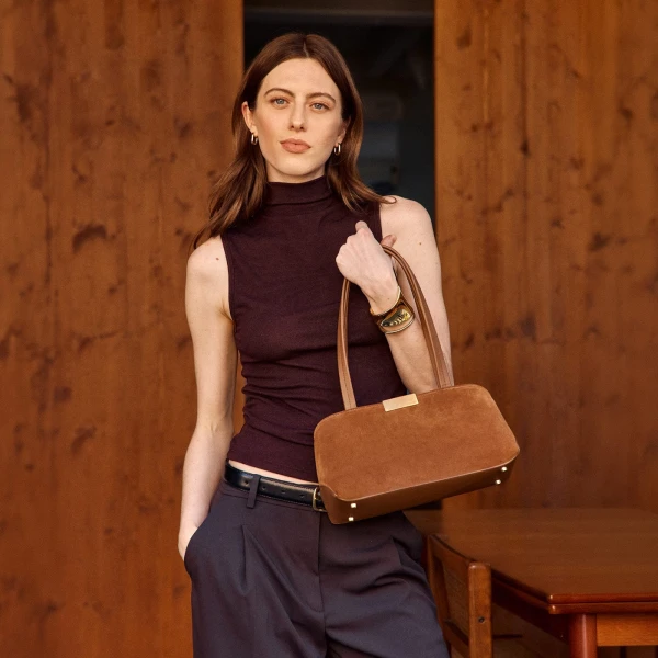 Ateliers Auguste Passy East West in Tan bag