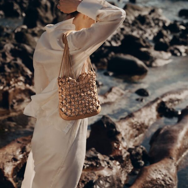 Polène Solé in Tan Solé in Tan - Shoulder & Crossbody Bags - Parisian Luxury Leather Bag at Coveti