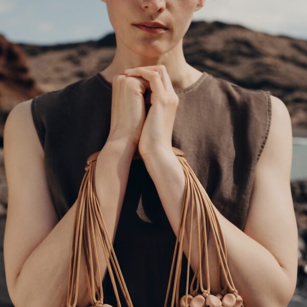 Polène Solé in Tan Solé in Tan - Shoulder & Crossbody Bags - Parisian Luxury Leather Bag at Coveti