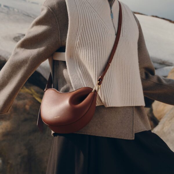 Polène Tonca in Cognac Tonca in Cognac - Shoulder & Crossbody Bags - Parisian Luxury Leather Bag at Coveti