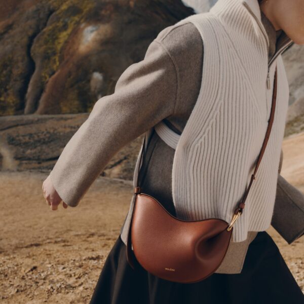 Polène Tonca in Cognac Tonca in Cognac - Shoulder & Crossbody Bags - Parisian Luxury Leather Bag at Coveti
