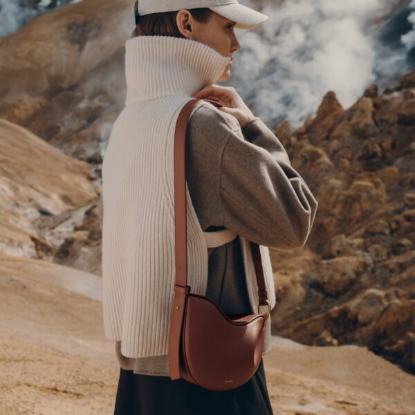 Polène Tonca in Cognac Tonca in Cognac - Shoulder & Crossbody Bags - Parisian Luxury Leather Bag at Coveti