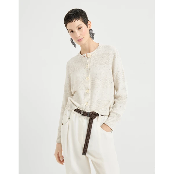 Cardigan with dazzling stripes