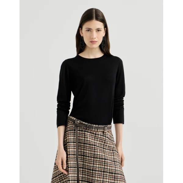 Cashmere and silk lightweight sweater