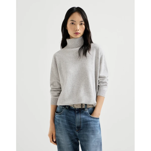 Cashmere sweater with monili