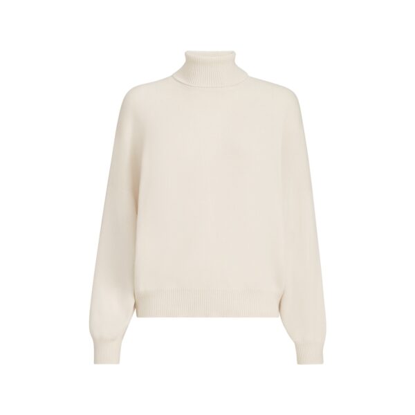 Cashmere turtleneck sweater in Butter