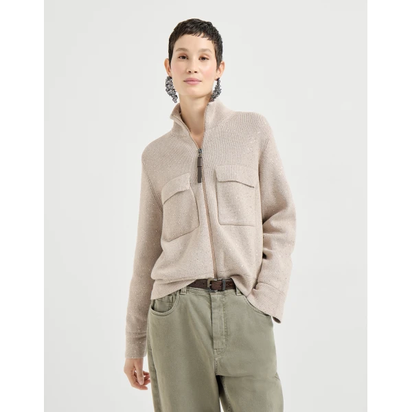 Cotton Diamond yarn outerwear jacket