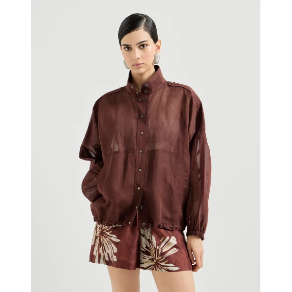 Cotton organza outerwear jacket