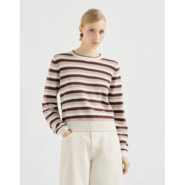Cotton striped sweater