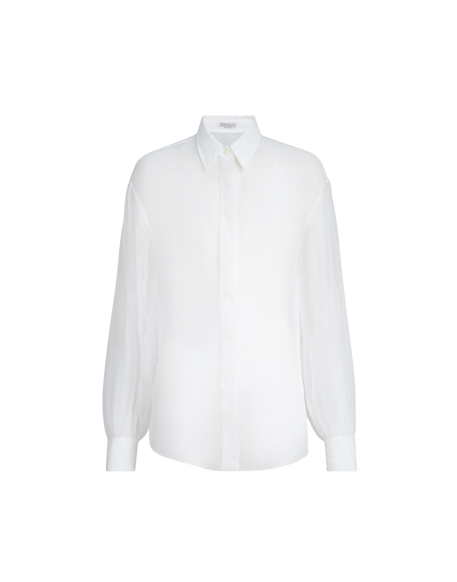 Brunello Cucinelli Crispy silk shirt in White
