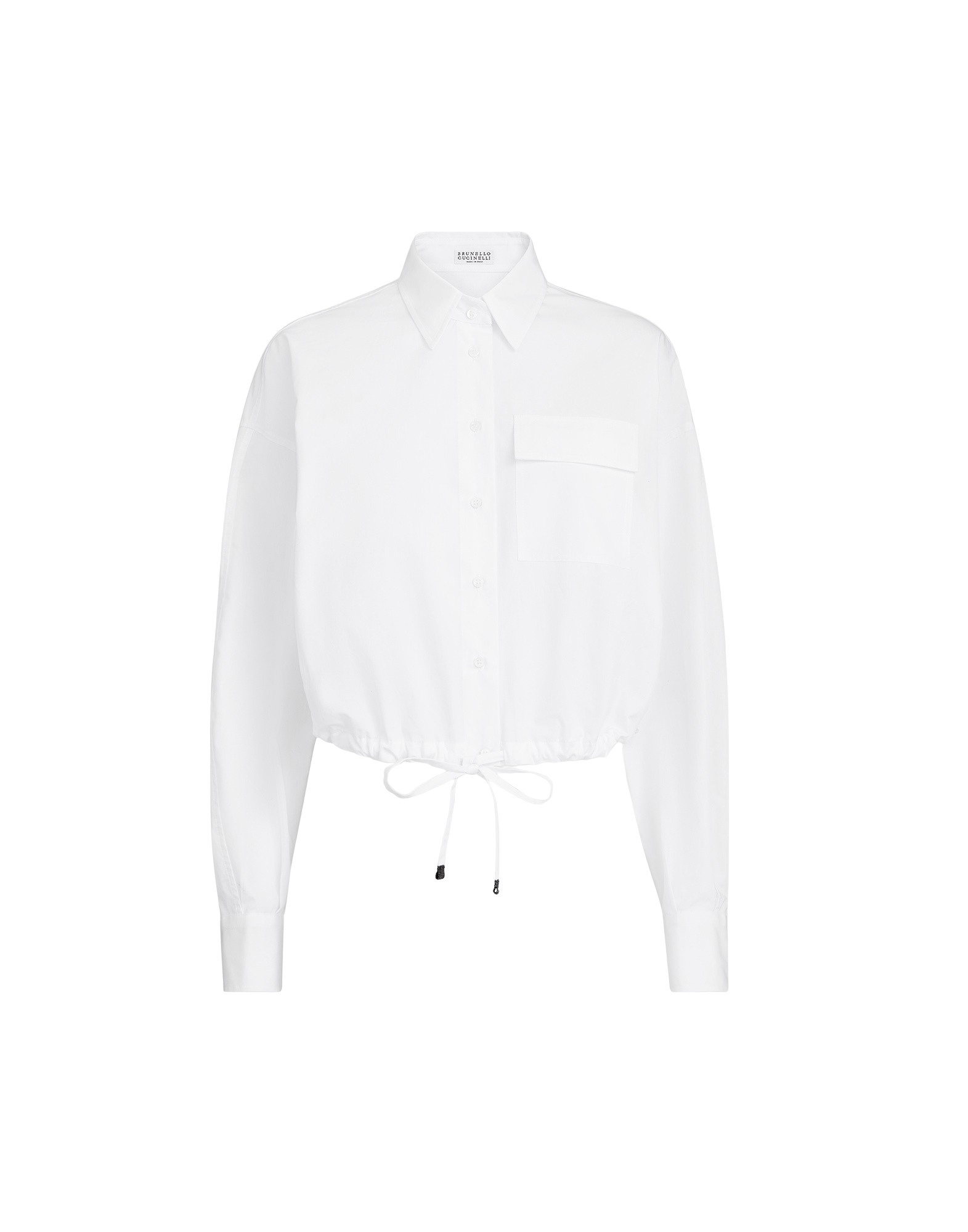 Brunello Cucinelli Crop shirt in White