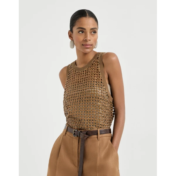 Dazzling Net Embroidery top